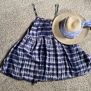 Babydoll Tie Died Mini Dress/top Sz M